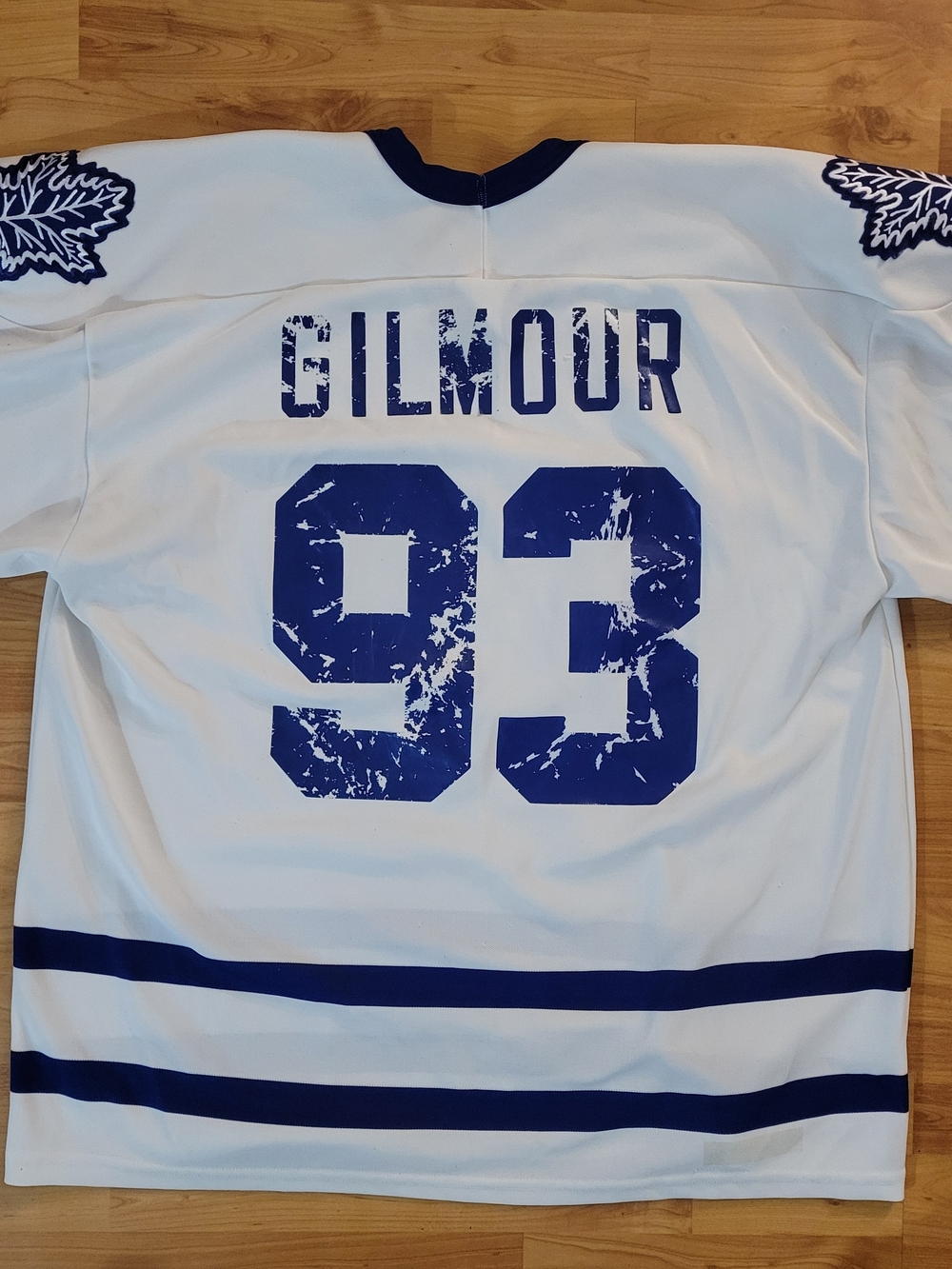 Vintage Doug Gilmour 90s CCM Toronto Maple Leafs NHL Hockey Distressed Jersey XL